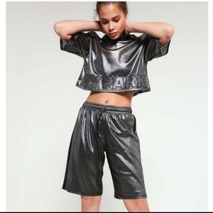 **SOLD** Ivy Park Gunmetal Mesh 🏀 Shorts